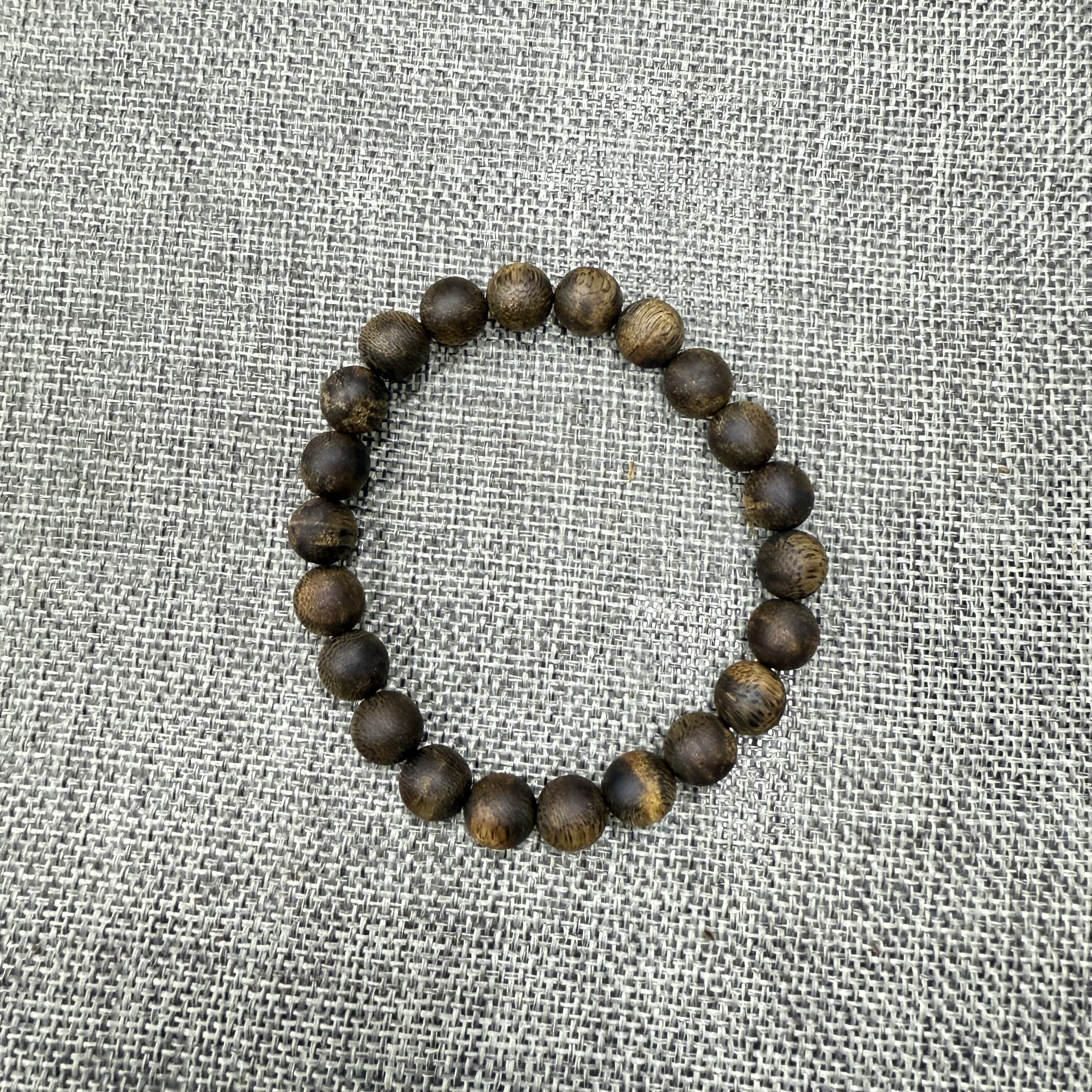 天然棋楠沉香九九沉09圆珠单圈手串7克