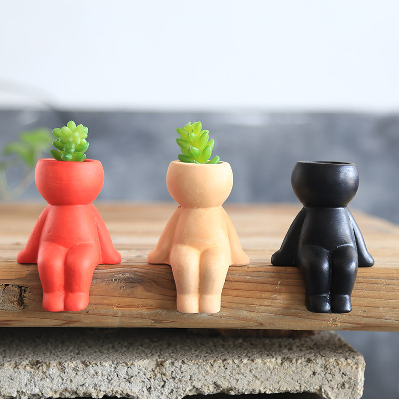 新款经典拇指盆叶插盆多肉花盆彩绘陶盆小陶盆多肉小花盆迷你花盆