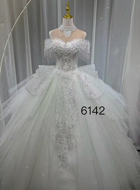 AGMC正品出口法国同款气质婚纱新娘均码齐地拖尾拍照礼服