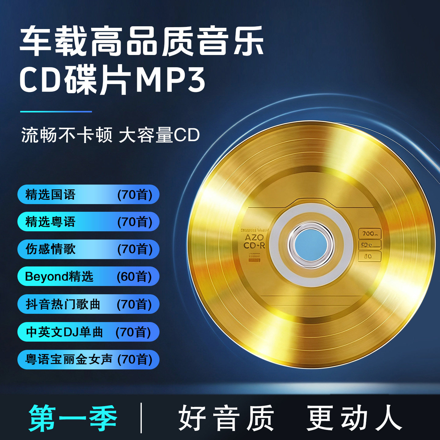 精选粤国语伤感情歌Beyond打碟DJ串烧大容量高品质MP车载音乐光盘