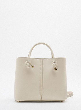 Z家女包2025新款冰白色迷你城市手提斜挎包高级感时尚百搭水桶包