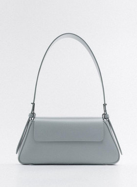 Z家女包2025春季新款潮时尚百搭蓝色翻盖极简主义复古单肩腋下包