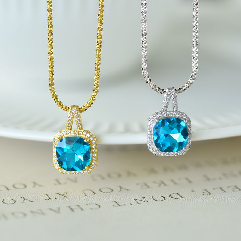 女款S925纯银DIY镶嵌吊坠空托