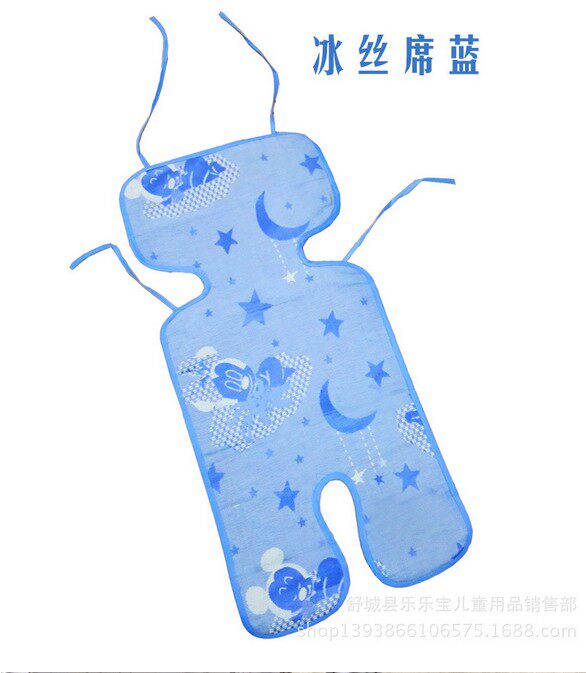 婴儿提篮宝宝推车伞车餐椅座椅通用夏季透气冰丝凉席 半罩蚊帐