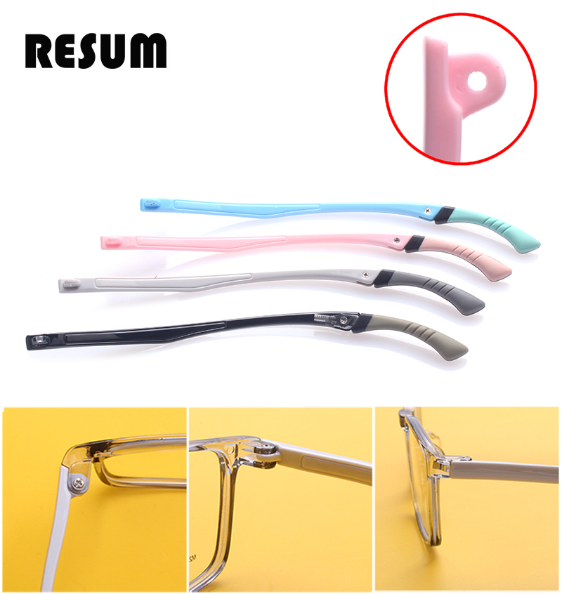 学生近视眼镜腿单凹牙2折叠镜脚