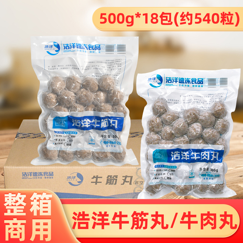 整箱浩洋500g潮汕手工烧烤牛筋丸