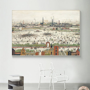 街景北欧现代客厅装饰画办公室墙画餐厅书房艺术画壁画挂化帆布画