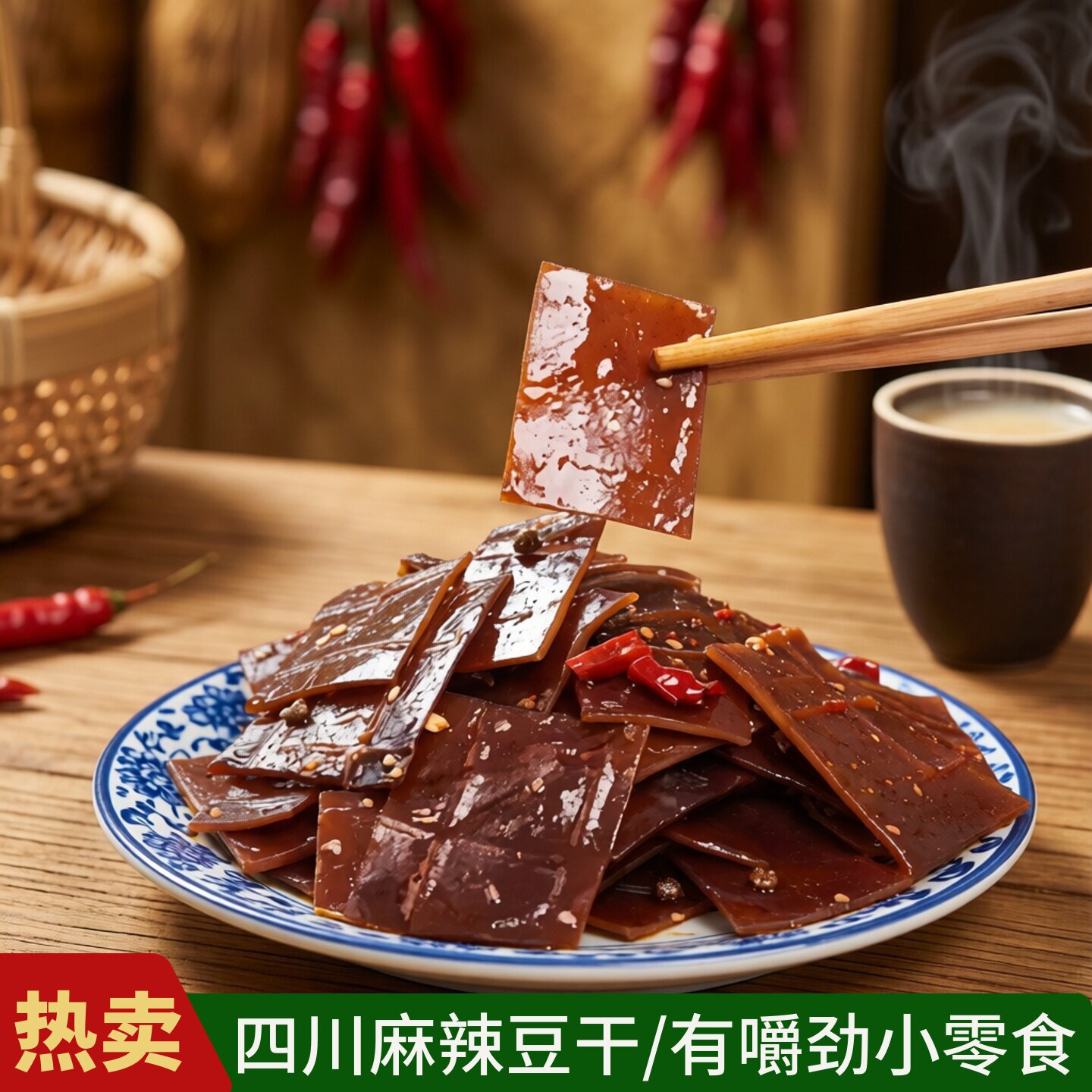 达州麻辣豆干嚼劲烤干下酒菜