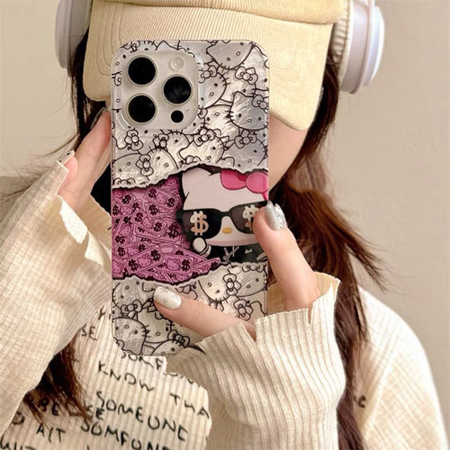 可爱钞票hellokitty适用苹果16手机壳iPhone15Promax13小米14华为mate60p50k70nova12Reno11荣耀100x200s1819