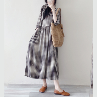 有口袋宽松旅行连衣裙长裙孕妇家居服睡裙腰带妈妈人造棉睡衣外穿