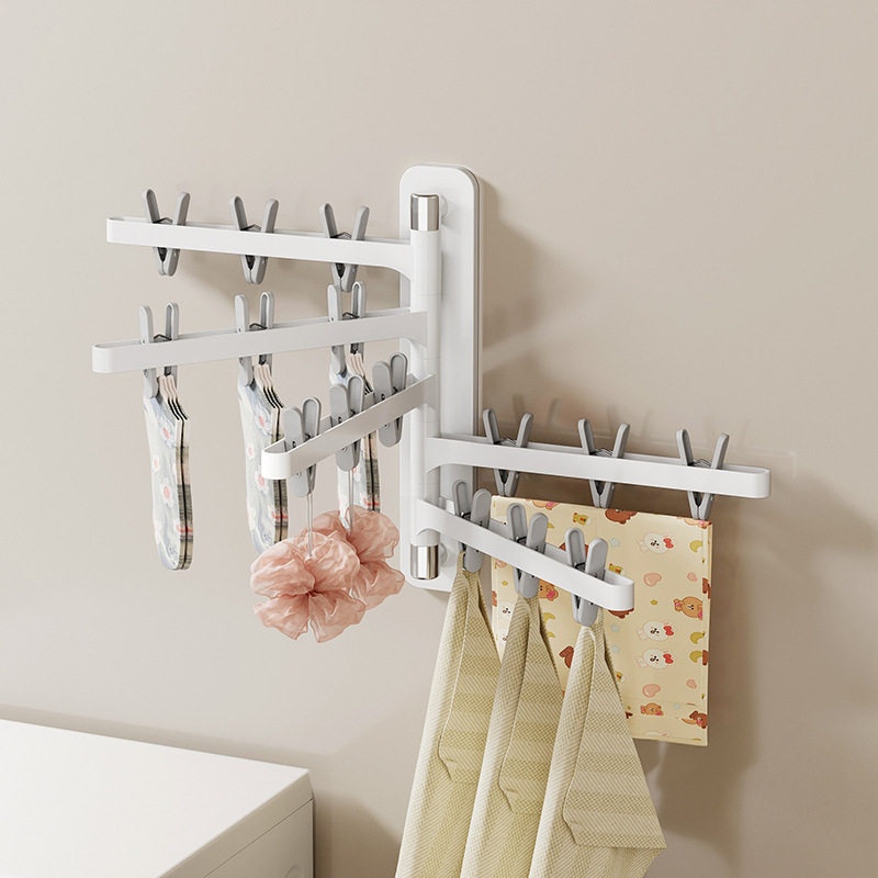 D吸盘袜子晾晒架可折叠旋转阳台免打孔多夹子内衣裤袜子晾晒神器,收纳整理,多夹子晾衣架,淘宝优惠券,粉丝福利购,淘宝优惠卷