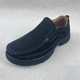 头层小黄牛皮鞋男捡漏户外休闲皮鞋软底耐磨品牌爸爸鞋真牛皮潮男