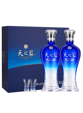 洋河蓝色经典 天之蓝52度480ml*2瓶礼盒装 2018版 浓香型白酒自饮