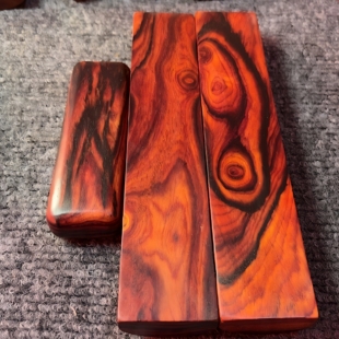 微凹黄檀（墨西哥红酸枝）盘玩儿手把件，镇尺，醒木