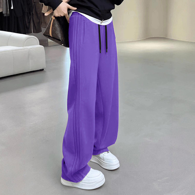 阔腿美式复古休闲高腰显瘦长裤子