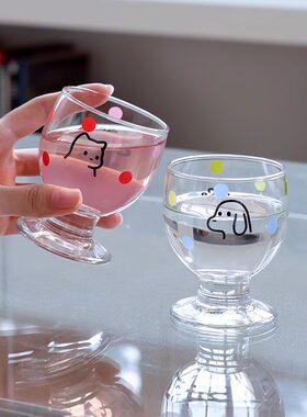 素生家居玻璃烧酒杯小酒杯果汁饮料杯原创cheers礼盒清酒杯小礼物