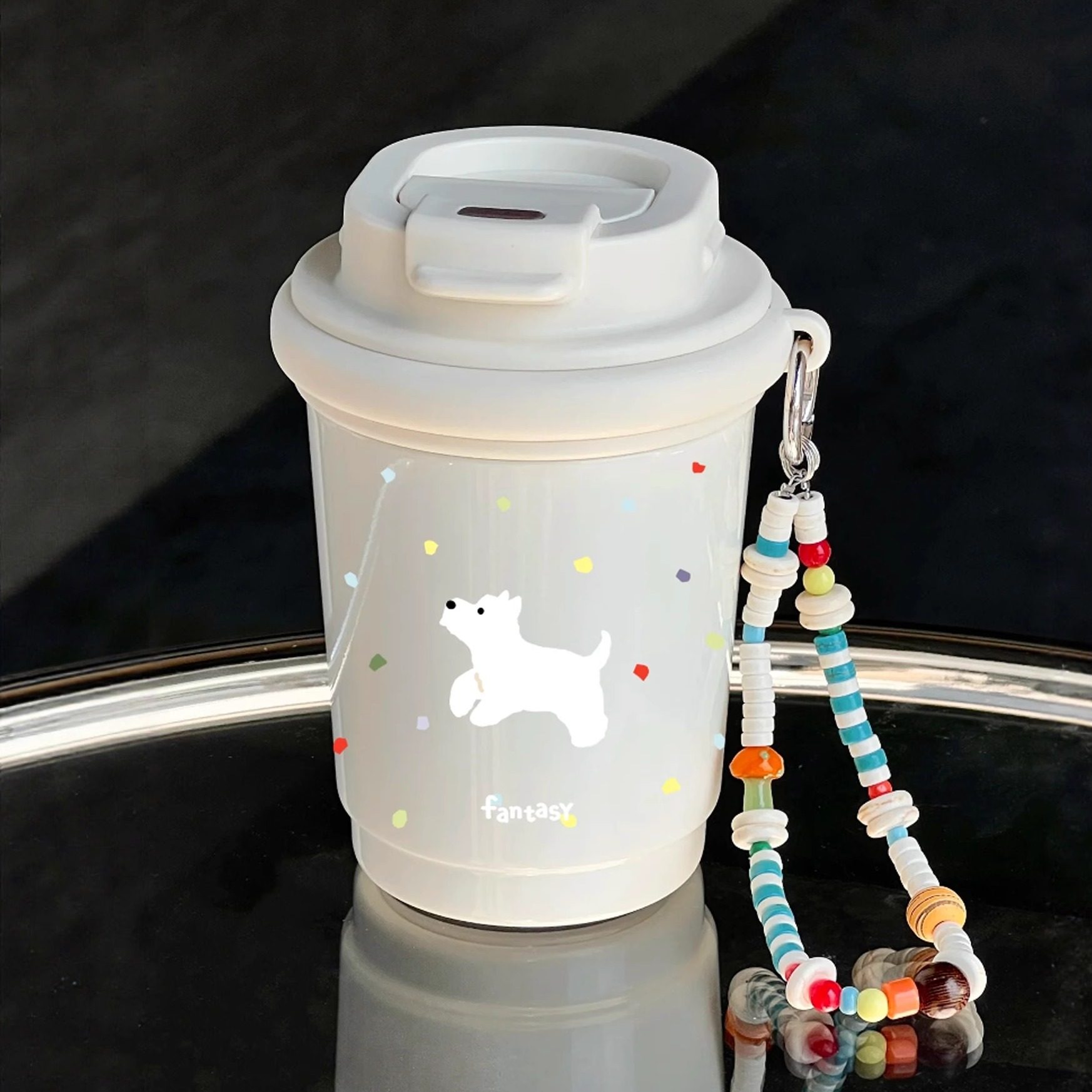 浮想陶瓷内胆保温杯女生可爱