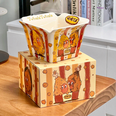 露思同款星星人陶瓷泡面碗