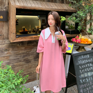 现货 有买秀 夏季新款粉色POLO连衣裙228-A163-P105控158,女装连衣裙,浙宝228
