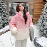 【新品出货中】渐变色连帽50绒羽绒服B228-A660-P255控368，女装羽绒服，浙宝228