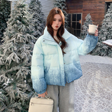 【现货】晕染渐变色50绒立领羽绒服B228-A667-P250控368，女装羽绒服，浙宝228