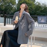 【大货】2026春季老钱风刺绣西装外套A610-P130控188，女装西装，浙宝228