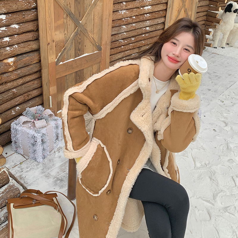 【新品现货】两面穿麂皮绒皮毛一体外套B228-A594-P225控328，女装棉衣/棉服，浙宝228