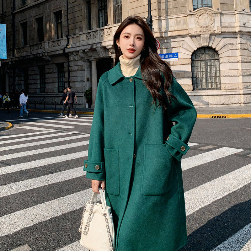 【现货】中长款双面羊毛大衣228-A664-P180控288，女装毛呢外套，浙宝228