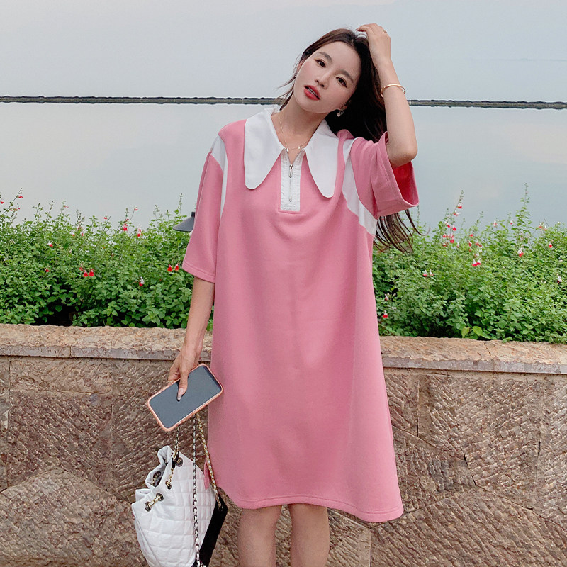 现货有买秀夏季新款粉色POLO连衣裙228-A163-P105控158,女装连衣裙,浙宝228