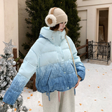 【新品现货】晕染渐变色50绒连帽羽绒服B228-A668-P265控388，女装羽绒服，浙宝228