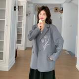 【大货】2026春季老钱风刺绣西装外套A610-P130控188，女装西装，浙宝228