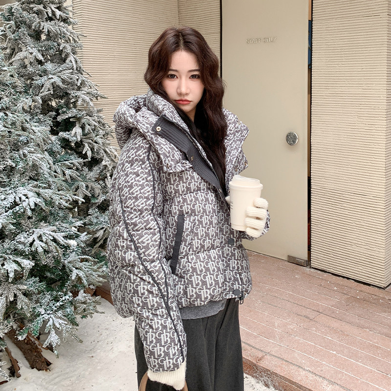 【大货】定制印花连帽50绒羽绒服A658-P250控358,女装羽绒服,浙宝228