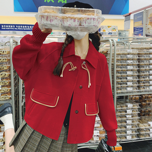 现货 有买秀 冬装小个子短款毛呢外套B228-A182-P165控248图片