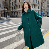 【大货】中长款双面羊毛大衣A664-P180控288，女装毛呢外套，浙宝228