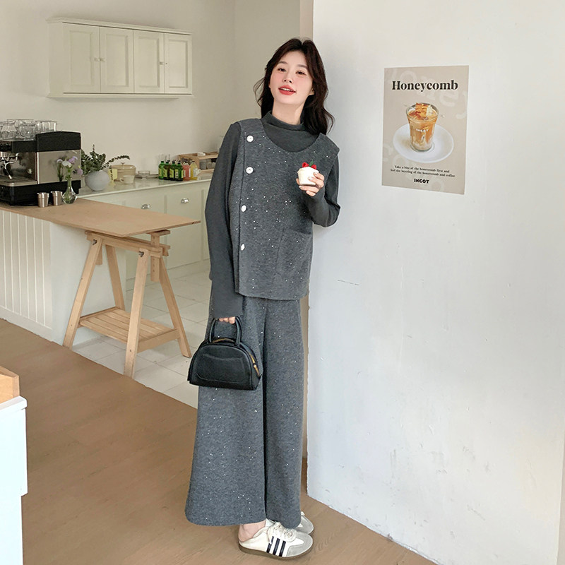 【大货】马甲打底衫长裤三件套装A611-P195控318,女装套装/套裙,浙宝228