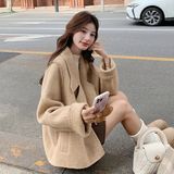 现货定制70毛流苏短款双面呢大衣B228-A573-P260-K368，女装毛呢外套，浙宝228