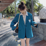 【大货】春季克莱因蓝小西装外套A87-P105控168，女装西装，浙宝228