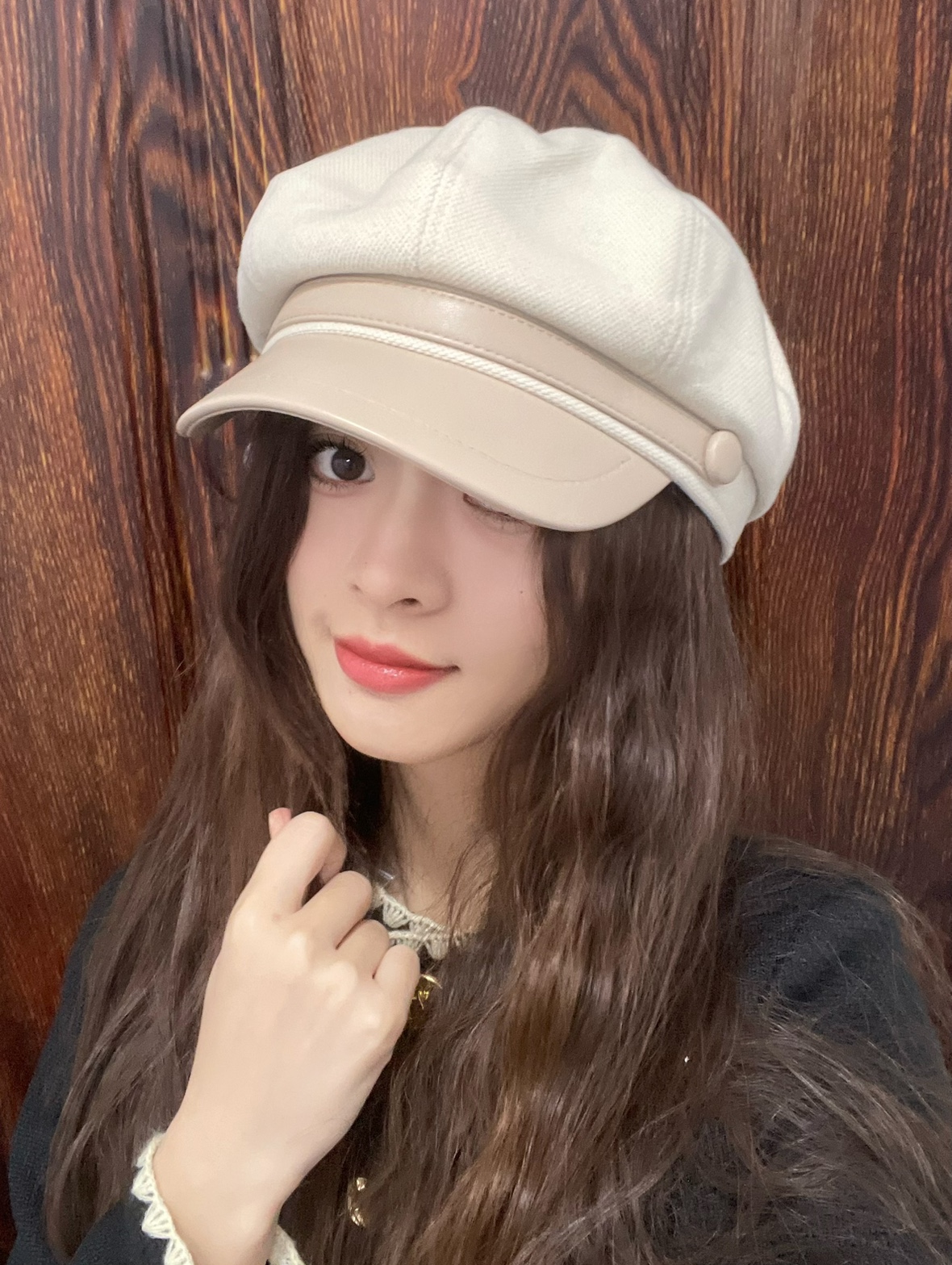 八角贝雷帽画家帽女大头围显脸小