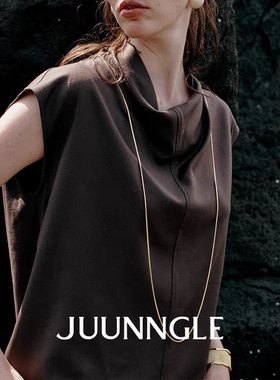 JUUNNGLE 洲谷 鎏沙细链小众原创轻奢高级感基础项链叠戴毛衣链