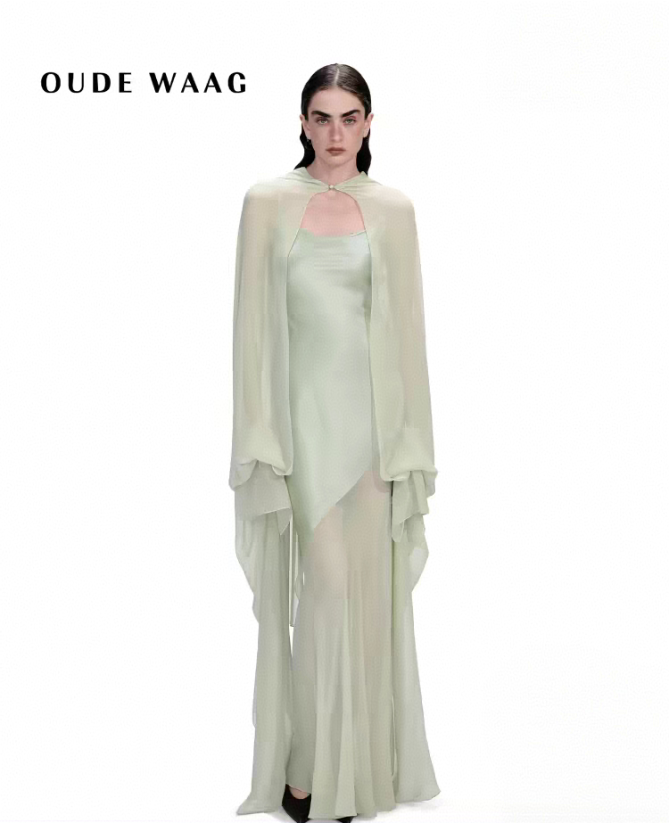 OUDE WAAG 优雅真丝无袖拼接吊带连衣裙 定制款斗篷 晨袍,女装/女士精品,时尚套装,淘宝优惠券,粉丝福利购,淘宝优惠卷