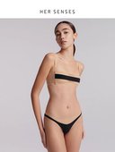 HER SENSES 何识重构系列弧线网纱拼接简约无钢圈抹胸B160