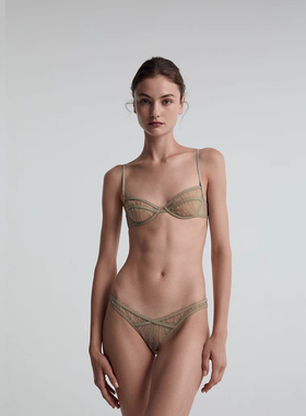 HER SENSES/何识极织系列镂空睫毛蕾丝网布3/4钢圈文胸B142