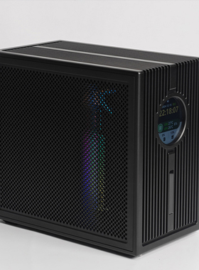 QF01机箱CNC一体式机身全铝flex1U mini itx机箱半高刀卡电脑机箱