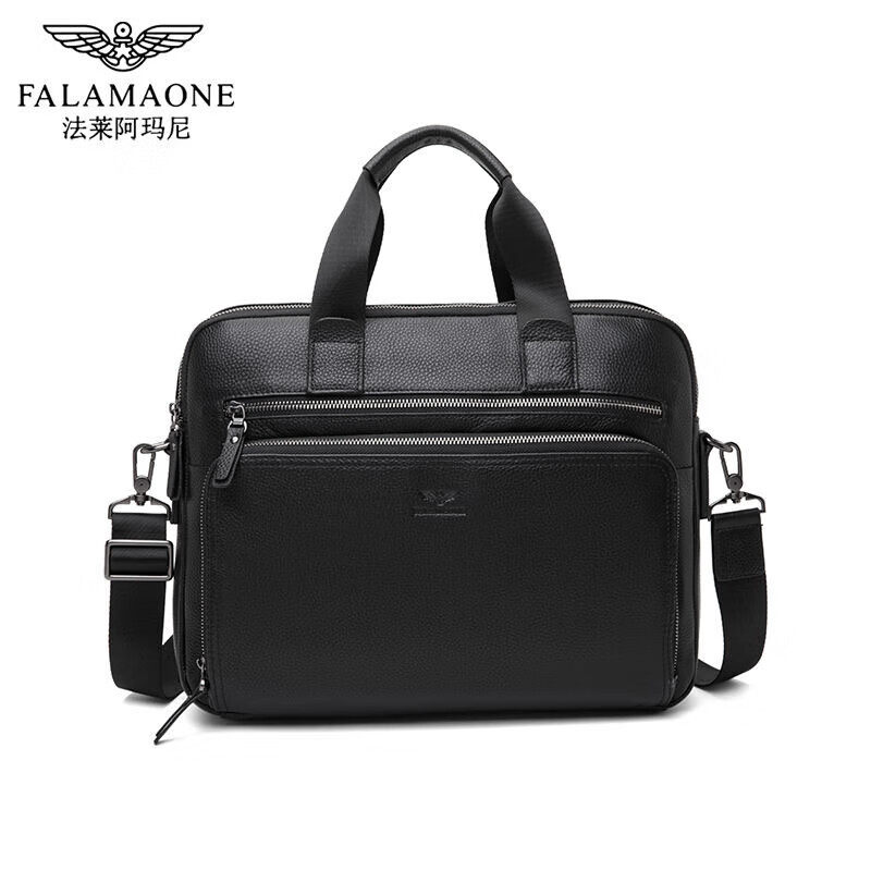 法莱阿玛尼;FALAMONE法莱阿玛尼专柜真皮公文包男士商务手提电脑