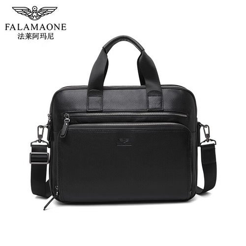 法莱阿玛尼;FALAMONE法莱阿玛尼专柜真皮公文包男士商务手提电脑