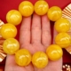 天然蜜蜡手串男款 单圈鸡油黄老蜜蜡琥珀女士白花手链佛珠圆珠配饰