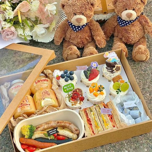 网红野餐便当盒蛋糕秋游烤肉甜品