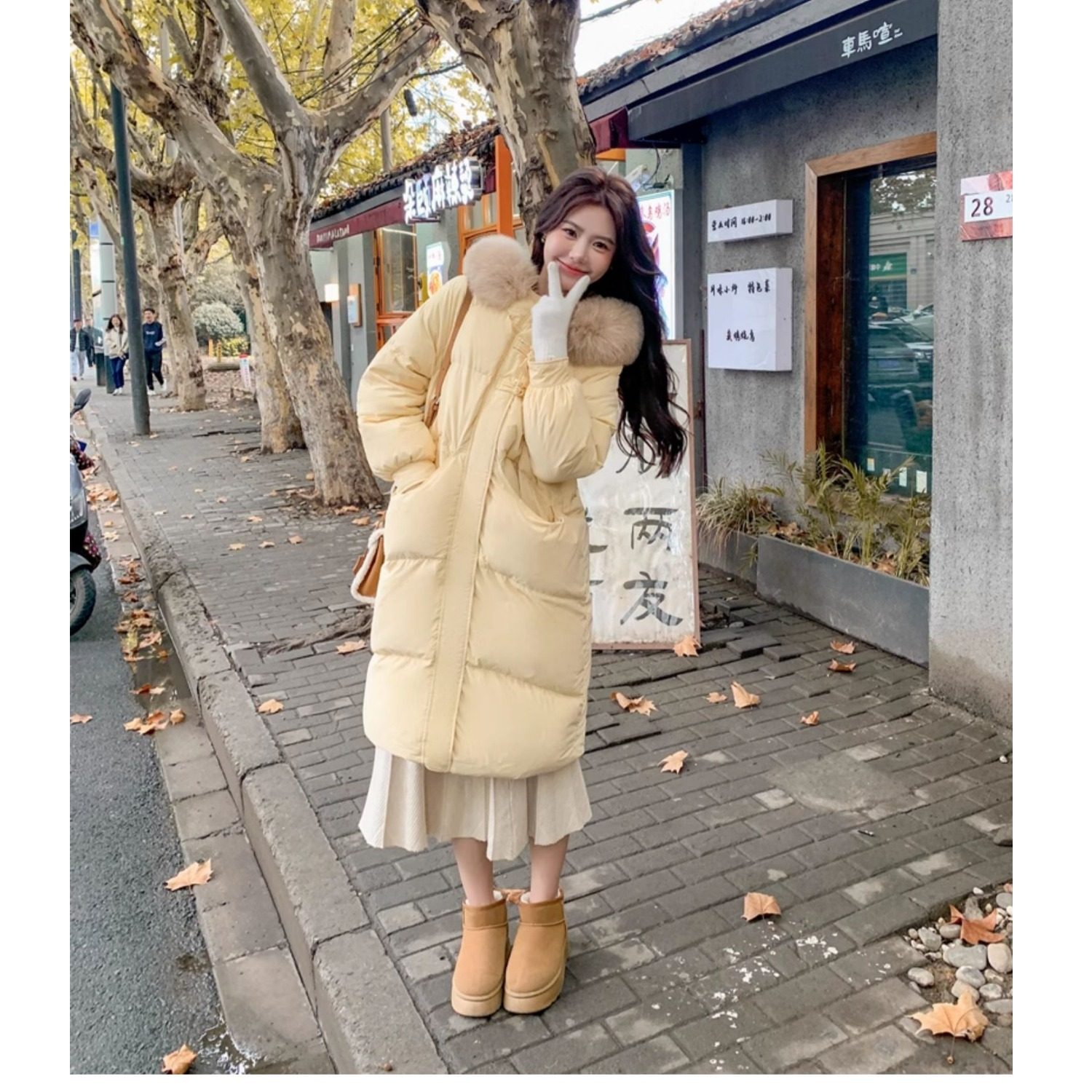 白鸭绒新中式羽绒服女2025冬季中长款高级感设计盘扣小众洋气加厚