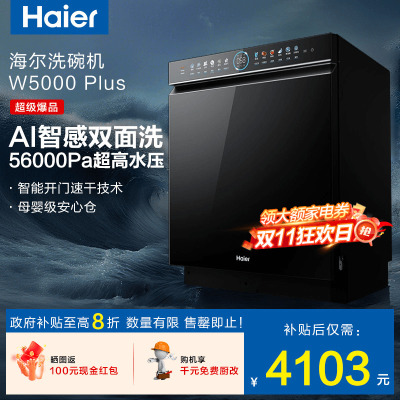 海尔18套双面洗W5000Plus洗碗机