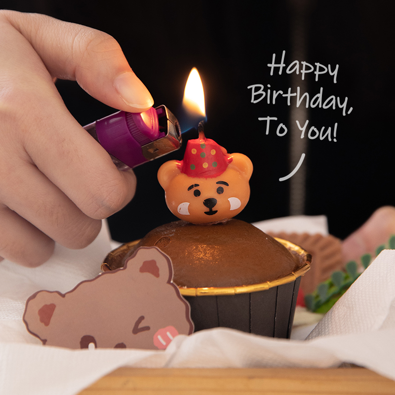 创意网卡通红造型蜡烛生日蜡烛